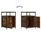vidaXL Mesitas noche 2 uds madera contrachapada roble humo 40x42x60 cm vidaXL Mesitas noche 2 uds madera contrachapada roble humo 40x42x60 cm