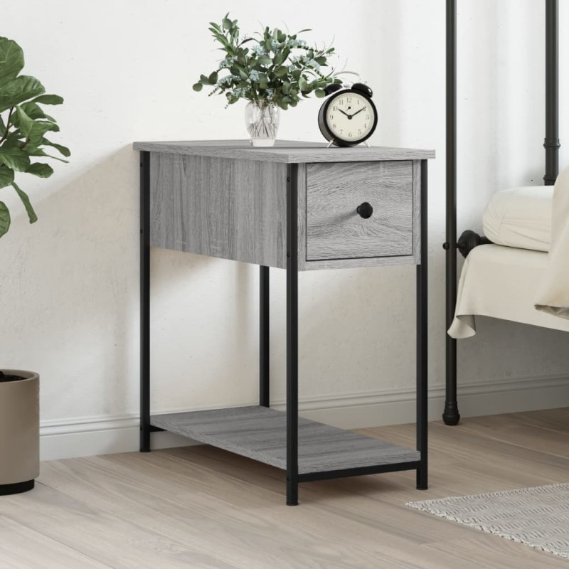 vidaXL Mesita de noche madera de ingeniería gris Sonoma 30x60x60 cm vidaXL Mesita de noche madera de ingeniería gris Sonoma 30x60x60 cm