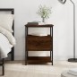 vidaXL Mesita de noche madera de ingeniería marrón roble 40x42x56 cm vidaXL Mesita de noche madera de ingeniería marrón roble 40x42x56 cm