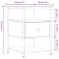 vidaXL Mesita de noche madera de ingeniería marrón roble 40x42x56 cm vidaXL Mesita de noche madera de ingeniería marrón roble 40x42x56 cm