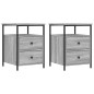 vidaXL Mesitas noche 2 uds madera ingeniería gris Sonoma 44x45x60 cm vidaXL Mesitas noche 2 uds madera ingeniería gris Sonoma 44x45x60 cm