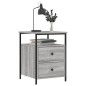 vidaXL Mesitas noche 2 uds madera ingeniería gris Sonoma 44x45x60 cm vidaXL Mesitas noche 2 uds madera ingeniería gris Sonoma 44x45x60 cm