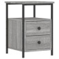 vidaXL Mesita de noche madera de ingeniería gris Sonoma 34x35,5x50 cm vidaXL Mesita de noche madera de ingeniería gris Sonoma 34x35,5x50 cm