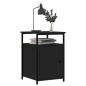 vidaXL Mesita de noche madera contrachapada negro 40x42x60 cm vidaXL Mesita de noche madera contrachapada negro 40x42x60 cm