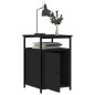 vidaXL Mesita de noche madera contrachapada negro 40x42x60 cm vidaXL Mesita de noche madera contrachapada negro 40x42x60 cm