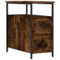 vidaXL Mesita de noche madera de ingeniería roble ahumado 30x60x60 cm vidaXL Mesita de noche madera de ingeniería roble ahumado 30x60x60 cm
