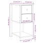 vidaXL Mesita de noche madera de ingeniería marrón roble 32x42x70 cm vidaXL Mesita de noche madera de ingeniería marrón roble 32x42x70 cm