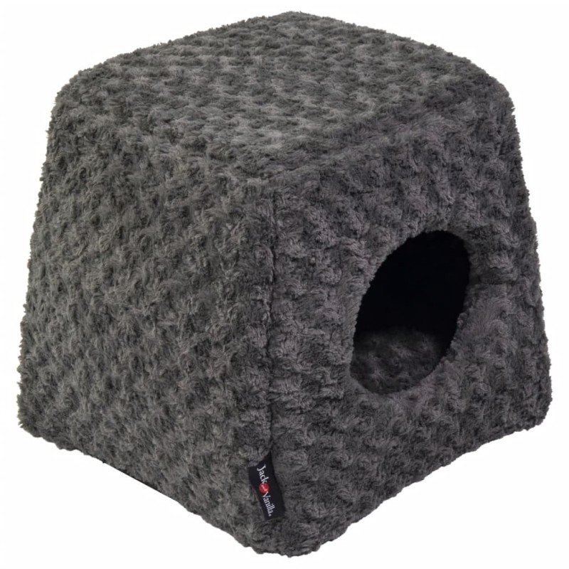 Jack and Vanilla Cueva para mascotas Softy S roseta gris 40x40x39 cm Jack and Vanilla Cueva para mascotas Softy S roseta gris 40x40x39 cm