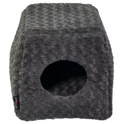Jack and Vanilla Cueva para mascotas Softy S roseta gris 40x40x39 cm