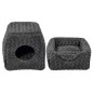 Jack and Vanilla Cueva para mascotas Softy S roseta gris 40x40x39 cm Jack and Vanilla Cueva para mascotas Softy S roseta gris 40x40x39 cm