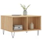 vidaXL Mesa de centro madera contrachapada roble Sonoma 60x50x36,5 cm