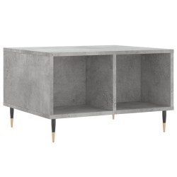 vidaXL Mesa de centro madera contrachapada gris hormigón 60x50x36,5 cm