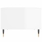 vidaXL Mesa de centro madera contrachapada blanco brillo 60x50x36,5 cm vidaXL Mesa de centro madera contrachapada blanco brillo 60x50x36,5 cm