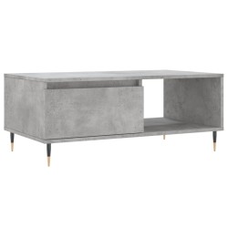 vidaXL Mesa de centro madera contrachapada gris hormigón 90x50x36,5 cm