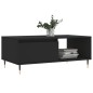 vidaXL Mesa de centro madera contrachapada negro 90x50x36,5 cm vidaXL Mesa de centro madera contrachapada negro 90x50x36,5 cm
