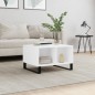 vidaXL Mesa de centro madera contrachapada blanco 60x50x36,5 cm