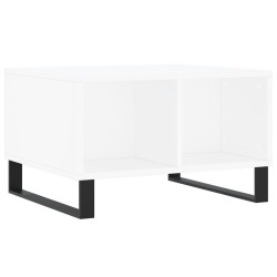 vidaXL Mesa de centro madera contrachapada blanco 60x50x36,5 cm