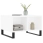 vidaXL Mesa de centro madera contrachapada blanco 60x50x36,5 cm