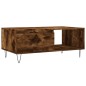 vidaXL Mesa de centro madera contrachapada roble ahumado 90x50x36,5 cm vidaXL Mesa de centro madera contrachapada roble ahumado 90x50x36,5 cm