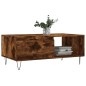 vidaXL Mesa de centro madera contrachapada roble ahumado 90x50x36,5 cm vidaXL Mesa de centro madera contrachapada roble ahumado 90x50x36,5 cm