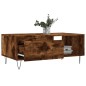 vidaXL Mesa de centro madera contrachapada roble ahumado 90x50x36,5 cm vidaXL Mesa de centro madera contrachapada roble ahumado 90x50x36,5 cm