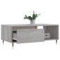 vidaXL Mesa de centro madera contrachapada gris Sonoma 90x50x36,5 cm
