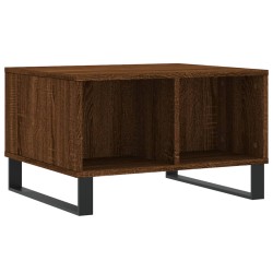 vidaXL Mesa de centro madera contrachapada marrón roble 60x50x36,5 cm