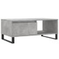 vidaXL Mesa de centro madera contrachapada gris hormigón 90x50x36,5 cm