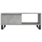 vidaXL Mesa de centro madera contrachapada gris hormigón 90x50x36,5 cm