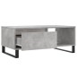 vidaXL Mesa de centro madera contrachapada gris hormigón 90x50x36,5 cm