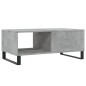 vidaXL Mesa de centro madera contrachapada gris hormigón 90x50x36,5 cm