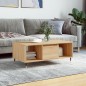 vidaXL Mesa de centro madera contrachapada roble Sonoma 90x50x36,5 cm