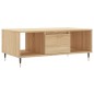 vidaXL Mesa de centro madera contrachapada roble Sonoma 90x50x36,5 cm