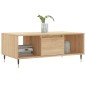 vidaXL Mesa de centro madera contrachapada roble Sonoma 90x50x36,5 cm