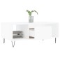 vidaXL Mesa de centro madera contrachapada blanco 90x50x36,5 cm vidaXL Mesa de centro madera contrachapada blanco 90x50x36,5 cm