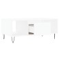 vidaXL Mesa de centro madera contrachapada blanco 90x50x36,5 cm vidaXL Mesa de centro madera contrachapada blanco 90x50x36,5 cm