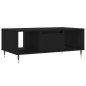 vidaXL Mesa de centro madera contrachapada negro 90x50x36,5 cm