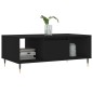 vidaXL Mesa de centro madera contrachapada negro 90x50x36,5 cm