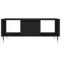 vidaXL Mesa de centro madera contrachapada negro 90x50x36,5 cm