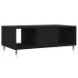 vidaXL Mesa de centro madera contrachapada negro 90x50x36,5 cm