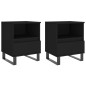 vidaXL Mesitas de noche 2 uds madera de ingeniería negro 40x35x50 cm vidaXL Mesitas de noche 2 uds madera de ingeniería negro 40x35x50 cm