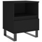 vidaXL Mesitas de noche 2 uds madera de ingeniería negro 40x35x50 cm vidaXL Mesitas de noche 2 uds madera de ingeniería negro 40x35x50 cm