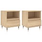 vidaXL Mesitas noche 2 uds madera ingeniería roble Sonoma 40x35x50 cm vidaXL Mesitas noche 2 uds madera ingeniería roble Sonoma 40x35x50 cm