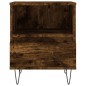 vidaXL Mesita de noche madera de ingeniería roble ahumado 40x35x50 cm vidaXL Mesita de noche madera de ingeniería roble ahumado 40x35x50 cm
