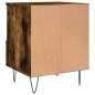 vidaXL Mesita de noche madera de ingeniería roble ahumado 40x35x50 cm vidaXL Mesita de noche madera de ingeniería roble ahumado 40x35x50 cm