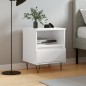 vidaXL Mesita de noche madera contrachapada blanco brillo 40x35x50 cm vidaXL Mesita de noche madera contrachapada blanco brillo 40x35x50 cm