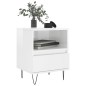 vidaXL Mesita de noche madera contrachapada blanco brillo 40x35x50 cm vidaXL Mesita de noche madera contrachapada blanco brillo 40x35x50 cm