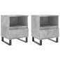 vidaXL Mesitas noche 2 uds madera ingeniería gris hormigón 40x35x50 cm vidaXL Mesitas noche 2 uds madera ingeniería gris hormigón 40x35x50 cm