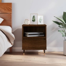 vidaXL Mesita de noche madera de ingeniería marrón roble 40x35x50 cm