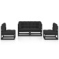 vidaXL Juego de muebles de jardín 4 pzas y cojines madera pino maciza vidaXL Juego de muebles de jardín 4 pzas y cojines madera pino maciza